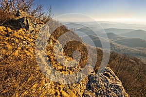 View from Sitno mountain in Stiavnicke Vrchy