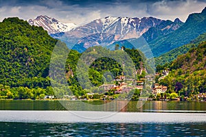 View of sity Arbostora, Lake Lugano