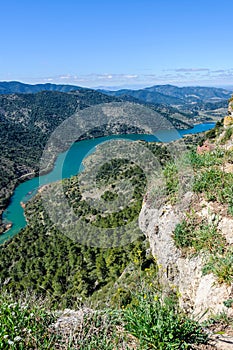 View of Siurana Dam Lake, Spain