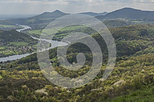 View from Skalky point over Labe river