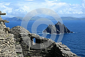 View from Skellig Michael on Little Skellig, Ireland