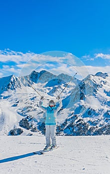 View of Ski resort GrandVallira. Views of the Pyrenees mountains. Rest with the whole family and friends. Andorra