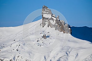 View of the ski resort Jungfrau Wengen