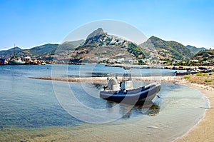 View of Skiros island, located in Sporades, Greece