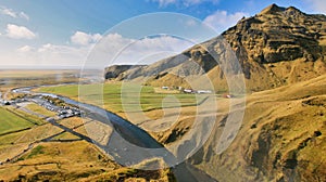 View from the Skogafoss waterfall