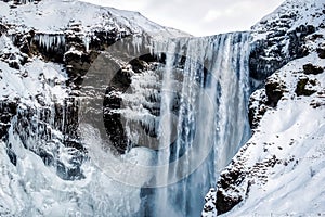 View of Skogafoss Waterfall