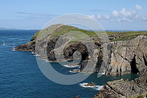 View of Skomer Island from Pembrokeshire Headland