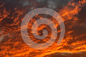 view of sky and cloud in the time sunset