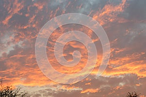 view of sky and cloud in the time sunset