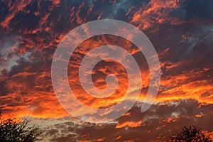 view of sky and cloud in the time sunset
