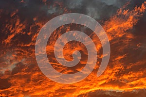 view of sky and cloud in the time  sunset