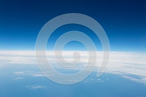 View of the sky and clouds from the airplane