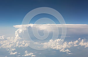 View of the sky and clouds from the airplane