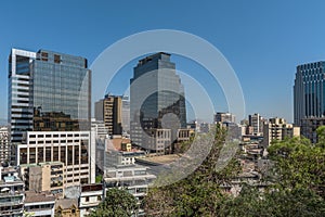 View of the skyline of Santiago, Chile