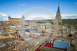 View at the skyline of Toledo in Spain