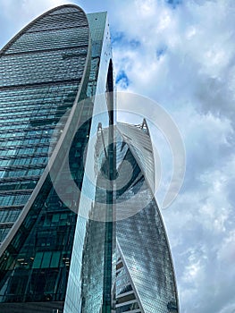 View of skyscrapers in the center of Moscow.