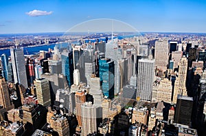 View of skyscrapers in Manhattan, New York