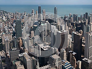 Chicago skyscrapers from Willis Tower photo