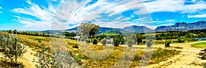 View of the Slanghoekberge Mountain Range along which the Bainskloof Pass runs between the towns Ceres and Wellington