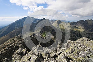 view from Slavkovsky stit, High Tatras, Vysoke Tatry, Slovakia