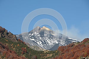 View of sleeping Etna volcano
