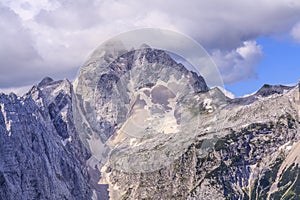 Jalovec (2643 m) from Slemenova spica (1911 m) in the Julian Alps, Slovenia photo
