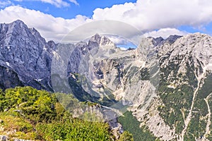 View from Slemenova spica (1911 m) in the Julian Alps, Slovenia photo