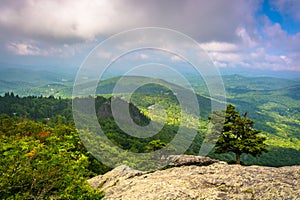 View from the slopes of Grandfather Mountain, near Linville, Nor