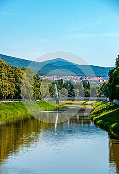 View of the Slovak city of Nitra. View of the city and the river Nitra