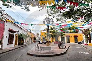 Small plaza in Getsemani, Cartagena. photo