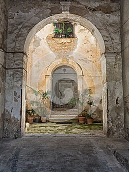 A view of a small courtyard