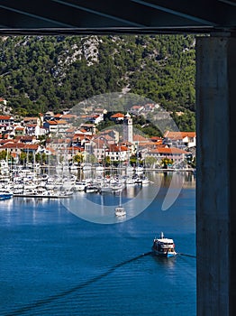 View at small Croatian town Skradin