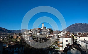 View on the small feltre in the province of belluno in northern italy