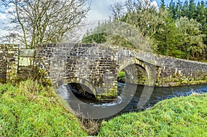A view of the small and large arch of the Gelli bridge, in Wales photo