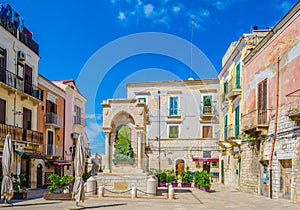 View of a small square in barletta, Italy....IMAGE