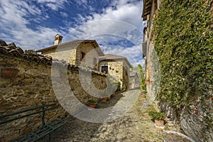 View of the small town of Tagliolo Monferrato,province of Alessandria, Piedmont, Italy