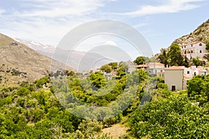 View of a small village Cretan