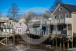 View of the small village of Kennebunkport, Maine, USA