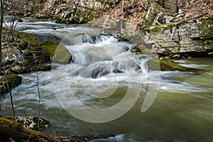 View of a Small Waterfall on Roaring Run Creek