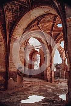 View of the smaller chapel of the church of Saint Martin de Tous in Belchite