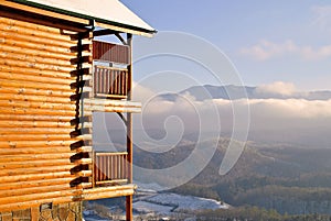 view from a Smoky mountain cabin