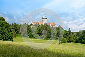 View of Smolenice castle, built in the 15th century in Little Carpathians SLOVAKIA