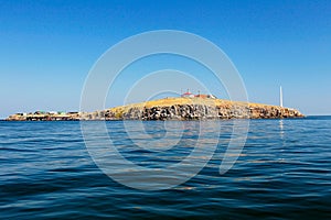 View of Snake Island on the high seas