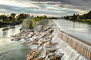 The water fall that the city of Idaho Falls Idaho is named after photo