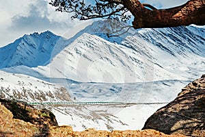 View of Snow mountain on Hilltop