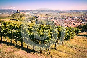 View of Soave Italy and its famous medieval castle