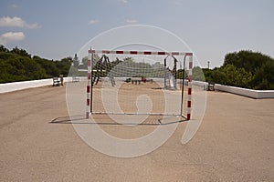 View of a soccer playground