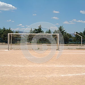 View of a soccer playground