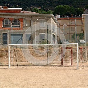 View of a soccer playground