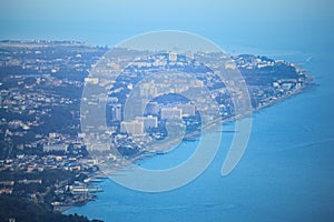 View on Sochi from air photo